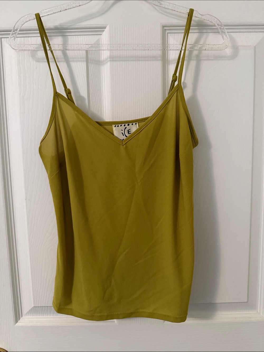 Ice Olive Green V-Neck Spaghetti Strap Camisole